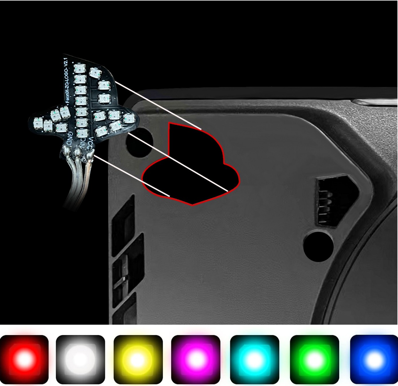 Gaming Console Logo - RGB-Stimmungslicht mit Musiksynchronisierung 400+ Lichteffekte für