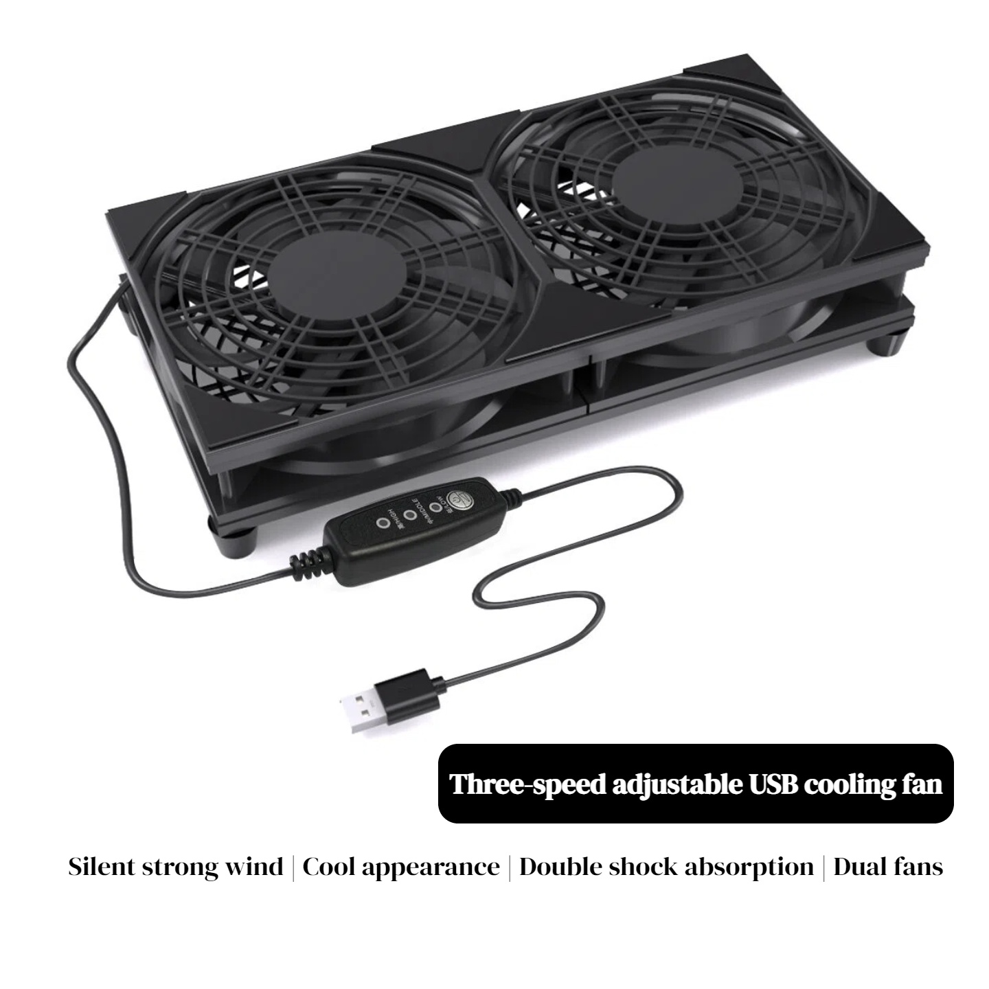 Dualer USB-Lüfter mit 3-Stufen – Gaming Console Setup Bewertung und Preis