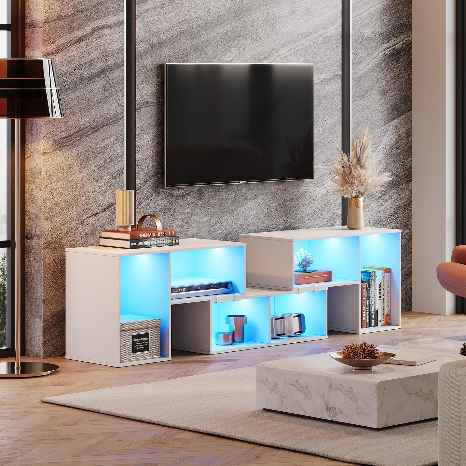 Verstellbarer TV-Ständer mit L – Gaming Console Tv Stand Bewertung und Preis