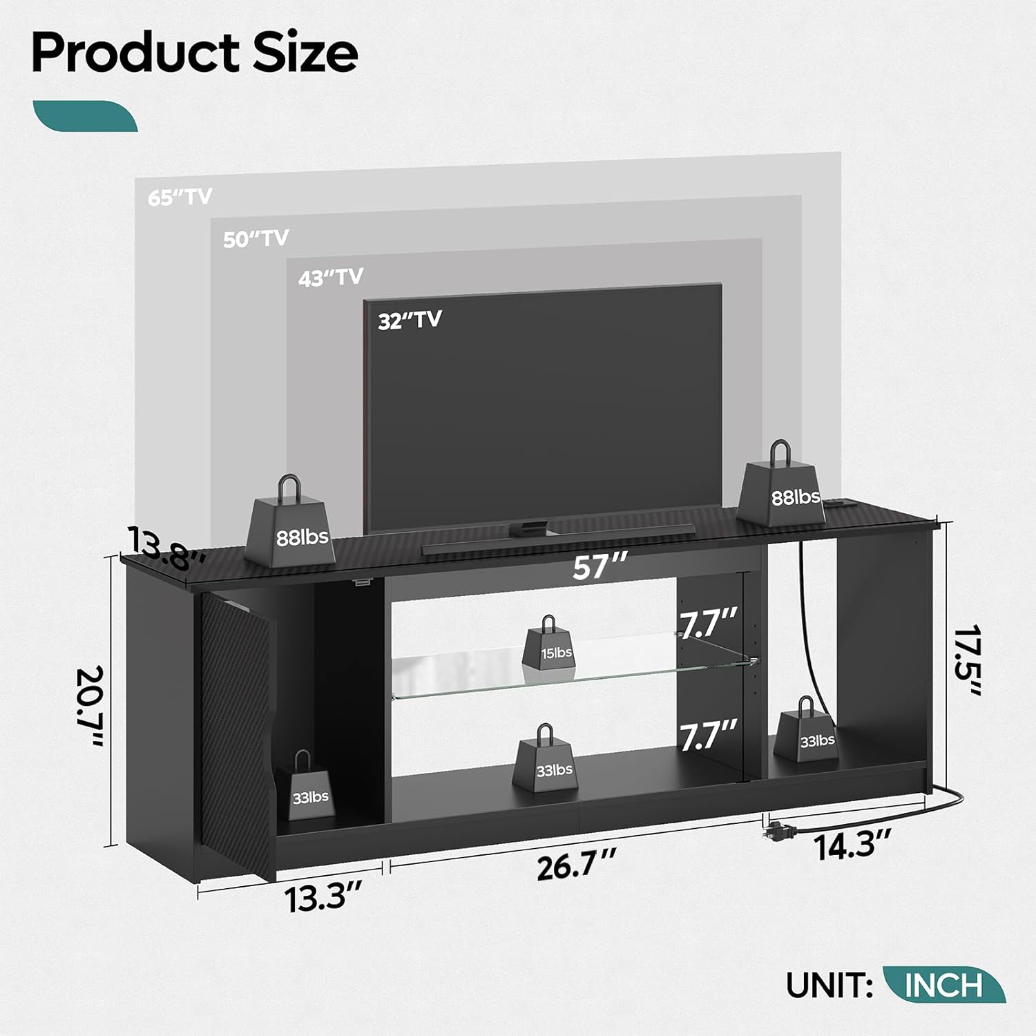 TV-Ständer mit Steckdosen, Gam – Gaming Console Tv Stand Bewertung und Preis