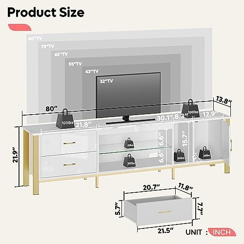 TV-Ständer für 75/80/85-Zoll-F – Gaming Console Tv Stand Bewertung und Preis