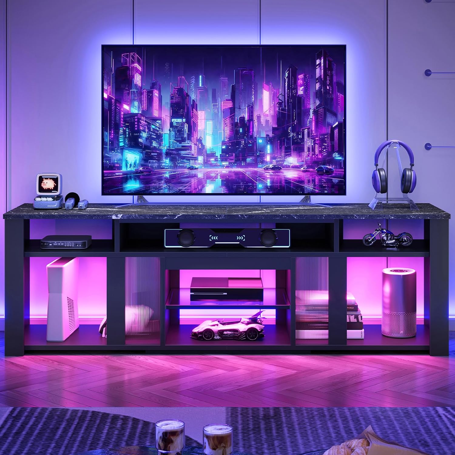 80 Zoll TV-Ständer, Entertainm – Gaming Console Tv Stand Bewertung und Preis